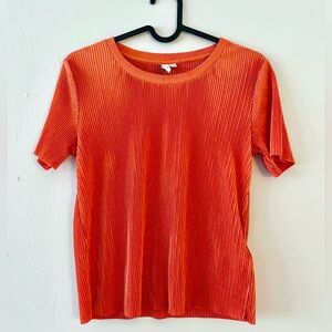 & other stories pleated orange t shirt